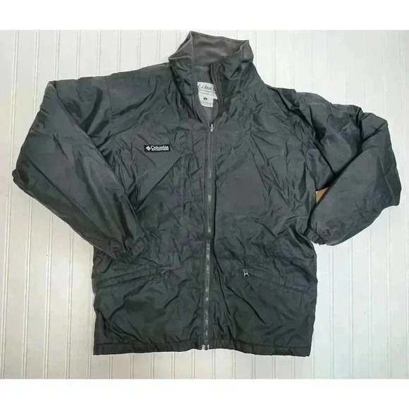 Columbia Gray Parka Jacket Womens Large Fleece Vintage - Picture 1 of 3